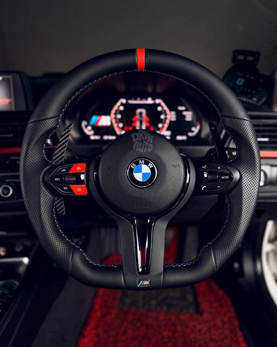 MP Flat Custom Red steering wheel
